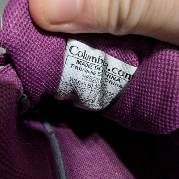 Columbia Peakfreak Outdry Purple and Gray Athletic Shoes size 7 - Picture 11 of 11